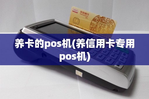 养卡的pos机(养信用卡专用pos机)