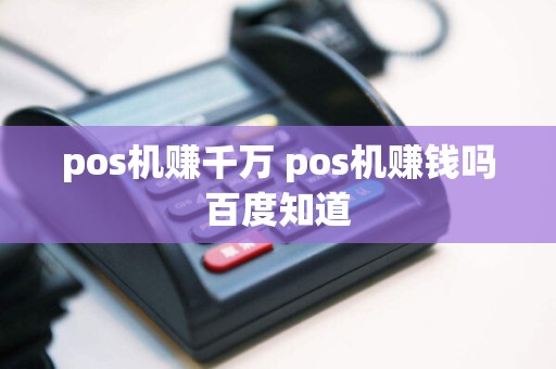 pos机赚千万 pos机赚钱吗百度知道