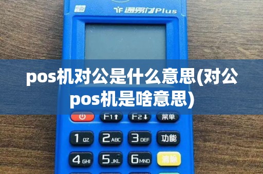 pos机对公是什么意思(对公pos机是啥意思)