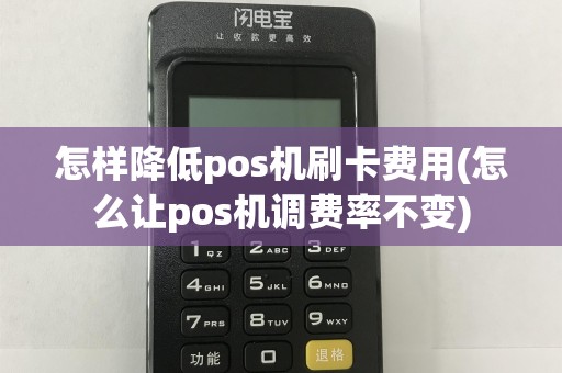 怎样降低pos机刷卡费用(怎么让pos机调费率不变)
