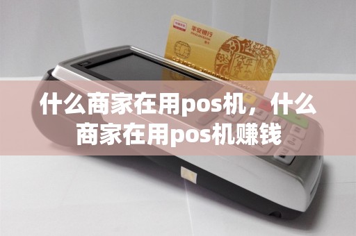 什么商家在用pos机，什么商家在用pos机赚钱  第1张