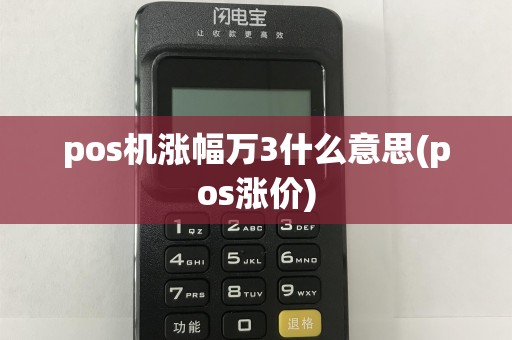 pos机涨幅万3什么意思(pos涨价)