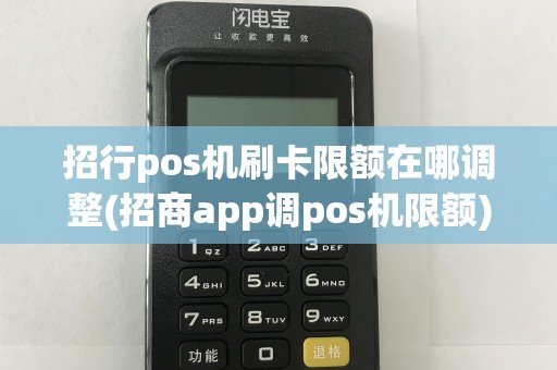 招行pos机刷卡限额在哪调整(招商app调pos机限额)