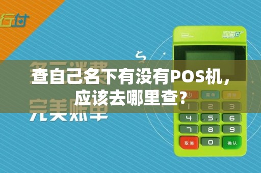 查自己名下有没有POS机，应该去哪里查？