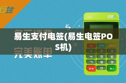 易生支付电签(易生电签POS机)  第1张