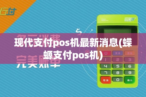 现代支付pos机最新消息(蝾螈支付pos机)