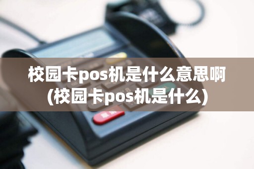 校园卡pos机是什么意思啊(校园卡pos机是什么)