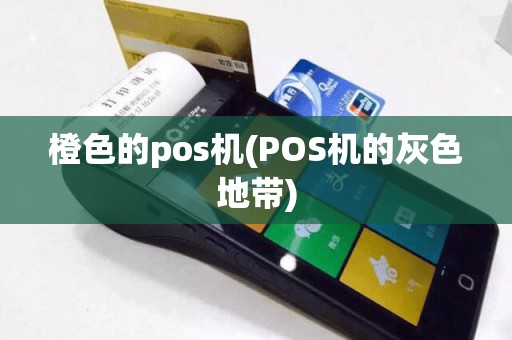 橙色的pos机(POS机的灰色地带)