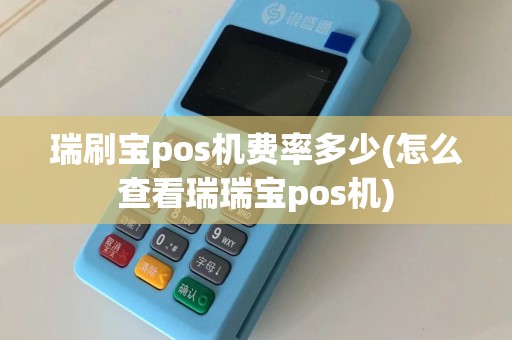 瑞刷宝pos机费率多少(怎么查看瑞瑞宝pos机)