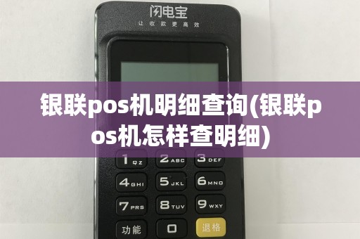 银联pos机明细查询(银联pos机怎样查明细)