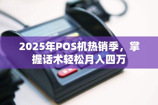 2025年POS机热销季，掌握话术轻松月入四万