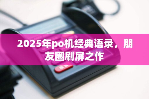 2025年po机经典语录，朋友圈刷屏之作
