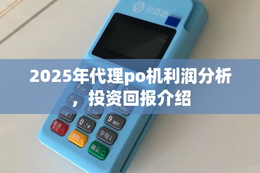 2025年代理po机利润分析，投资回报介绍