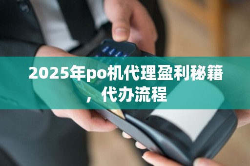 2025年po机代理盈利秘籍，代办流程