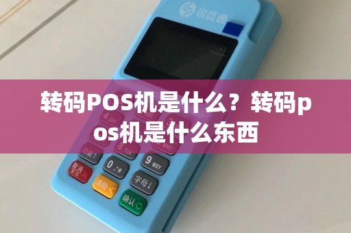 转码POS机是什么？转码pos机是什么东西  第1张