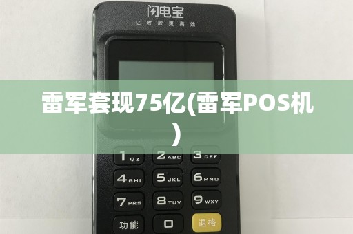 雷军套现75亿(雷军POS机)