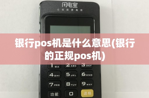 银行pos机是什么意思(银行的正规pos机)