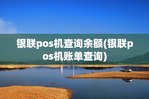 银联pos机查询余额(银联pos机账单查询)