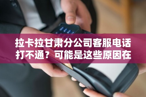 拉卡拉甘肃分公司客服电话打不通？可能是这些原因在作祟！