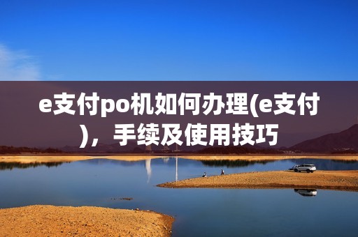 e支付po机如何办理(e支付)，手续及使用技巧