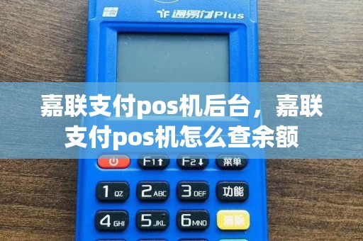 嘉联支付pos机后台，嘉联支付pos机怎么查余额