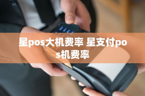 星pos大机费率 星支付pos机费率  第1张