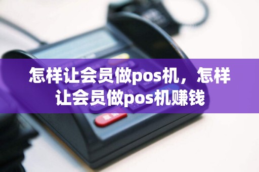 怎样让会员做pos机，怎样让会员做pos机赚钱  第1张
