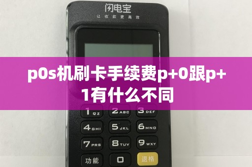 p0s机刷卡手续费p+0跟p+1有什么不同  第1张