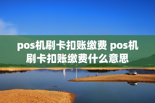 pos机刷卡扣账缴费 pos机刷卡扣账缴费什么意思  第1张