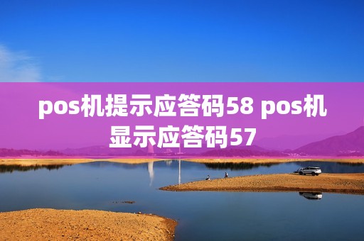 pos机提示应答码58 pos机显示应答码57