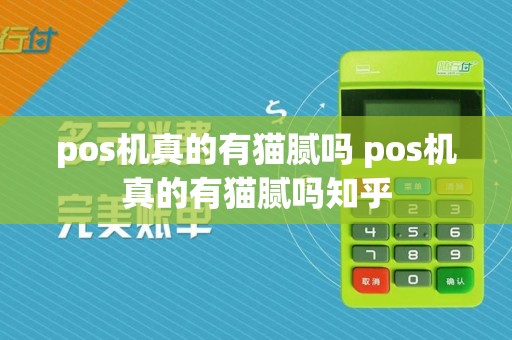 pos机真的有猫腻吗 pos机真的有猫腻吗知乎