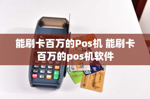 能刷卡百万的Pos机 能刷卡百万的pos机软件