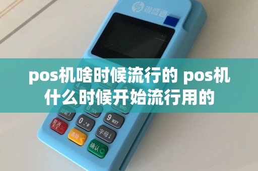 pos机啥时候流行的 pos机什么时候开始流行用的  第1张