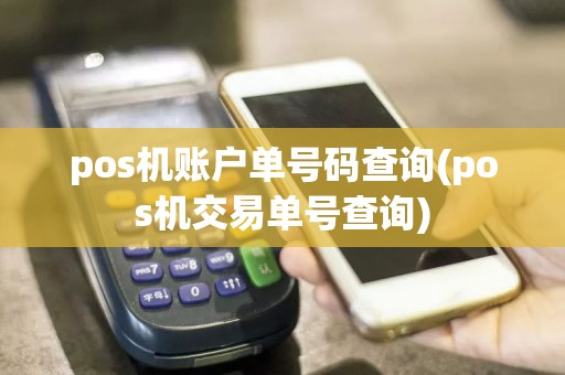pos机账户单号码查询(pos机交易单号查询)
