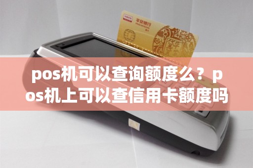 pos机可以查询额度么？pos机上可以查信用卡额度吗