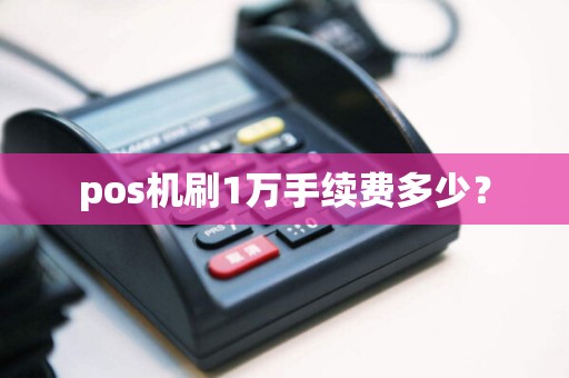 pos机刷1万手续费多少？  第1张