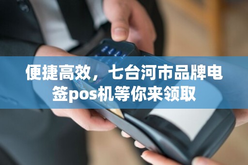 便捷高效，七台河市品牌电签pos机等你来领取