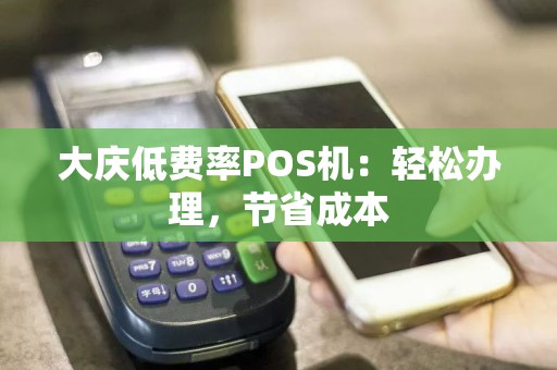 大庆低费率POS机：轻松办理，节省成本