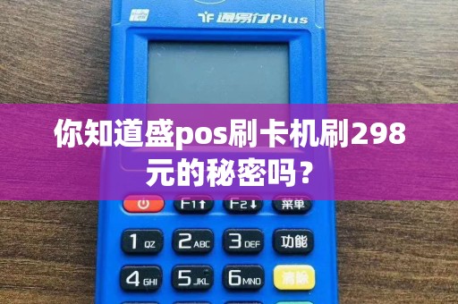 你知道盛pos刷卡机刷298元的秘密吗？  第1张