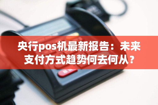 央行pos机最新报告：未来支付方式趋势何去何从？  第1张