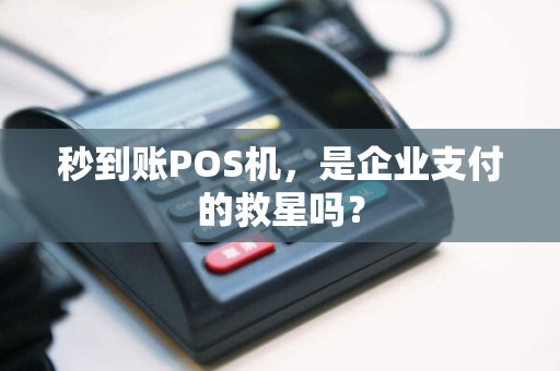 秒到账POS机，是企业支付的救星吗？  第1张