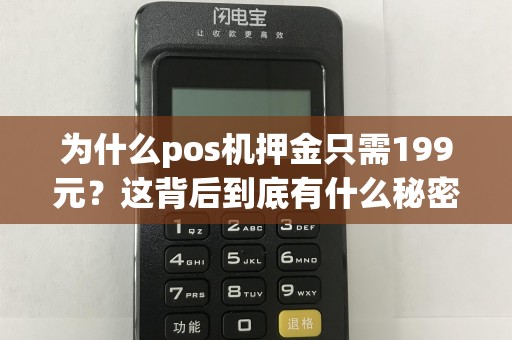 为什么pos机押金只需199元？这背后到底有什么秘密？