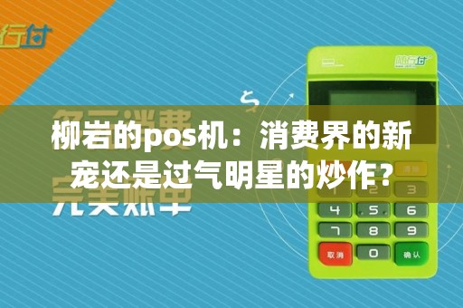 柳岩的pos机：消费界的新宠还是过气明星的炒作？
