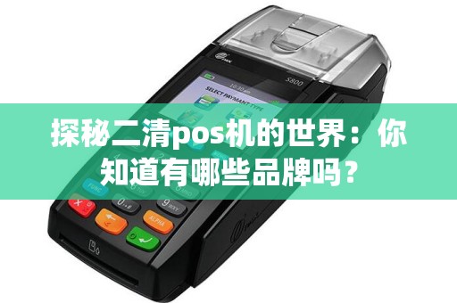 探秘二清pos机的世界：你知道有哪些品牌吗？