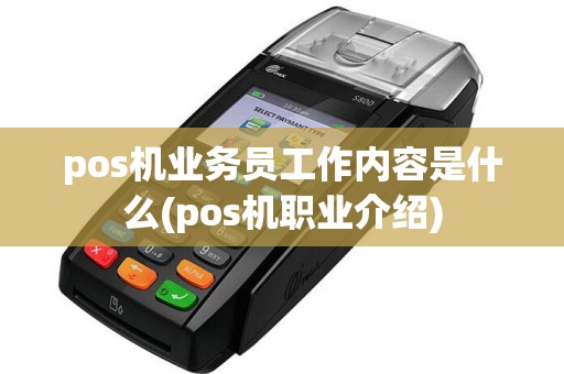 pos机业务员工作内容是什么(pos机职业介绍)