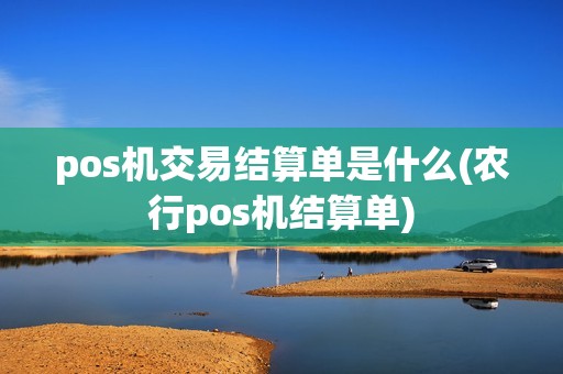 pos机交易结算单是什么(农行pos机结算单)