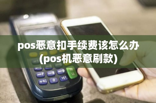 pos恶意扣手续费该怎么办(pos机恶意刷款)