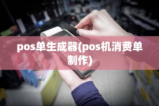 pos单生成器(pos机消费单制作)