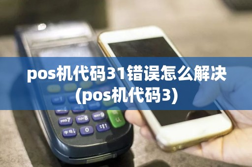 pos机代码31错误怎么解决(pos机代码3)
