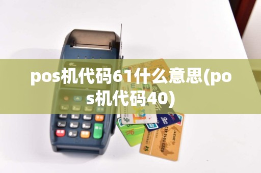 pos机代码61什么意思(pos机代码40)